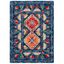 Aspen Navy and Orange Hand Tufted Wool Area Rug 2' x 3'