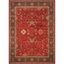 Red and Navy Traditional 8' x 11' Easy-Care Synthetic Rug