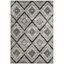 Skyler Silver Geometric Medallion Synthetic Area Rug