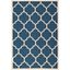 Navy and Beige Geometric Outdoor Area Rug