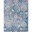 Blue Paisley 8' x 10' Stain-Resistant Synthetic Area Rug