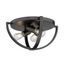 Matte Black 15" Industrial Flush Mount Ceiling Light