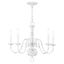 Antique White Steel 5-Light Candle Chandelier