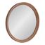 Hartman 30" Round Brown Wood Vanity Wall Mirror