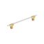 Champagne Bronze and White Modern Bar Pull with Mounting Hardware