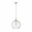 Brushed Nickel Globe Pendant with Clear Glass Shade