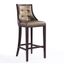 Fifth Avenue Bronze and Walnut Beech Wood Barstool