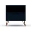 Tatiana Midnight Blue Mid-Century Modern 1-Drawer Nightstand