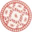 Ivory and Rose Floral Hand-Knotted Wool Round Rug