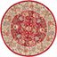 Handmade Beige Floral Wool Round Area Rug