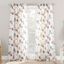 Ellie Floral Print Sheer White Polyester Window Panel