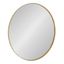 Elegant Gold Iron Round Wall Mirror, 32" Diameter