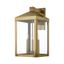 Antique Brass 21.75" Outdoor Wall Lantern with Clear Glass