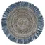 Cape Cod Round Blue and Beige Cotton Rug