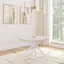 Verso 47'' White Sand Wirebrush Round Solid Wood Dining Table