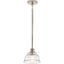 Polished Nickel Mini Pendant with Clear Glass Shade