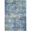 Aria Blue Synthetic 4' x 6' Reversible Rectangular Area Rug