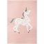 Enchanted Carousel 47" Round Pink/Ivory Synthetic Kids Area Rug