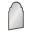 Gray Wood Moroccan-Inspired Arched Vanity Mirror