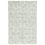 Ivory and Green Floral Hand-Tufted Wool Blend Area Rug