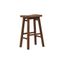 Chestnut Wire-Brush Saddle Style Solid Wood Barstool, 30"