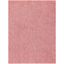 Richlawn Coral Pink Washable Synthetic Rectangular Area Rug