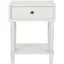 Transitional Shady White Poplar Nightstand with Storage Drawer