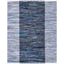 Handwoven Charcoal Harmony 8' x 10' Flatweave Cotton Rag Rug