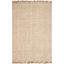 Hand-Woven Ivory Jute Chevron 4' x 6' Rectangular Rug