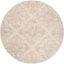 Ivory Floral Elegance 6' Round Hand-Tufted Wool Area Rug