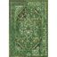 Green 6' x 9' Synthetic Oriental Area Rug