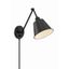 Mitchell Matte Black Steel Adjustable Arm Sconce