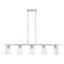 Brushed Nickel 5-Light Chandelier with Clear Glass Shades