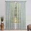 Sage Embroidered Vine Sheer Polyester Window Curtains, 52" x 96"