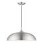 Amador Brushed Aluminum & Polished Chrome 18" Indoor/Outdoor Pendant Light