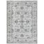 Isabella Gray Floral Medallion Synthetic Area Rug 4' x 6'