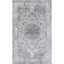 Elegant Serenity 2'x3' Reversible Gray Synthetic Area Rug