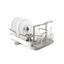 White Plastic Dish Rack with Utensil Cup and Stemware Holder