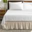 Twin Sand Polyester Ruffled Wrap Around Bed Skirt