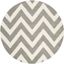 Gray and Ivory Round Hand-Tufted Wool Kids Rug