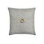 Gray Woven Button Detail Square Throw Pillow Cover