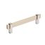 Silver Champagne and Polished Chrome Modern Cabinet Pull Bar