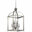 Larkin 47.75" 8-Light Brushed Nickel Outdoor Cage Chandelier