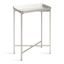 Celia Silver Metal and Glass Mirrored Rectangular Accent Table