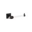 Clear and Oil-Rubbed Bronze Single Post Toilet Paper Holder