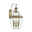 Antique Brass 3-Light Outdoor Wall Lantern with Clear Glass