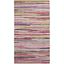 Ivory and Multicolor Striped Handwoven Wool Cotton Rug