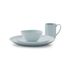 Robin's Egg and White Ceramic 4-Piece Place Setting