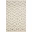 Ivory and Grey 6' x 9' Hand-Tufted Wool Shag Rug