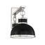 Corning Industrial Black and Nickel 8" Dimmable Wall Sconce